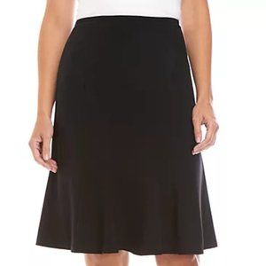 Nine West 9W Flared Hem Skirt black size 12 suit work office *NEW WITH TAGS NWT*